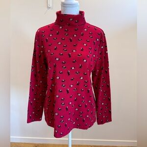 Karen Scott Scottie Dog Turtleneck Size Large Festive Winter Christmas Theme